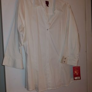 Cotton fitted button up shirt